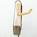 GUCCI GG Supreme Shoulder Bag PVC Beige Silver 122754 Auth 175918A-23