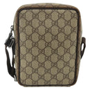 GUCCI GG Supreme Shoulder Bag PVC Beige Silver 122754 Auth 175918A-3