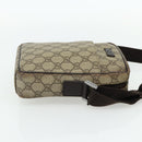 GUCCI GG Supreme Shoulder Bag PVC Beige Silver 122754 Auth 175918A-5