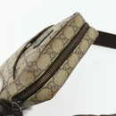 GUCCI GG Supreme Shoulder Bag PVC Beige Silver 122754 Auth 175918A-6