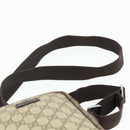 GUCCI GG Supreme Shoulder Bag PVC Beige Silver 122754 Auth 175918A-8