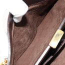GUCCI Chain Shoulder Bag Leather Brown Gold Auth 175919-23