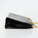 GUCCI Chain Shoulder Bag Leather Brown Gold Auth 175919-3