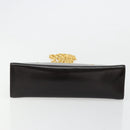 GUCCI Chain Shoulder Bag Leather Brown Gold Auth 175919-5