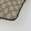GUCCI GG Supreme Shoulder Bag PVC Beige Silver 201446 Auth 175923A-14