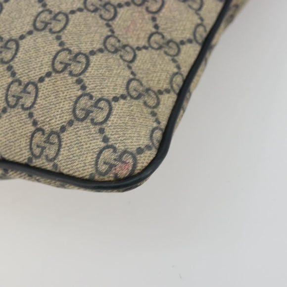 GUCCI GG Supreme Shoulder Bag PVC Beige Silver 201446 Auth 175923A