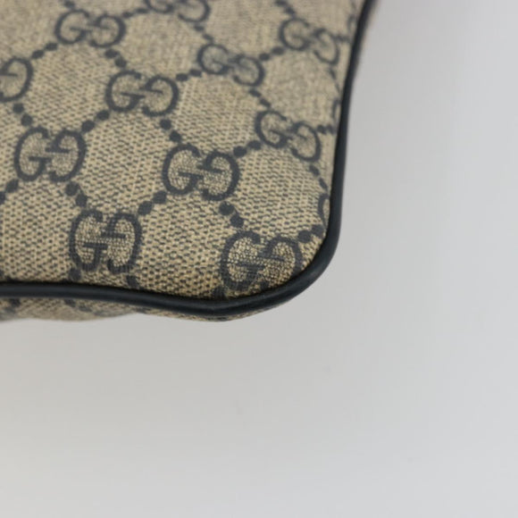GUCCI GG Supreme Shoulder Bag PVC Beige Silver 201446 Auth 175923A
