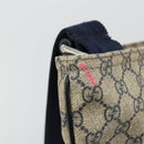 GUCCI GG Supreme Shoulder Bag PVC Beige Silver 201446 Auth 175923A-9