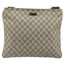 GUCCI GG Supreme Shoulder Bag PVC Beige Silver 201446 Auth 175923A-13