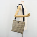 GUCCI GG Supreme Shoulder Bag PVC Beige Silver 201446 Auth 175923A-23