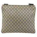 GUCCI GG Supreme Shoulder Bag PVC Beige Silver 201446 Auth 175923A-2