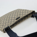 GUCCI GG Supreme Shoulder Bag PVC Beige Silver 201446 Auth 175923A-6