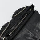 PRADA Shoulder Bag Nylon Leather Black Silver Auth 175925A-9