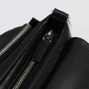 PRADA Shoulder Bag Nylon Leather Black Silver Auth 175925A-21