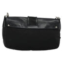 PRADA Shoulder Bag Nylon Leather Black Silver Auth 175925A-2