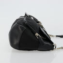 PRADA Shoulder Bag Nylon Leather Black Silver Auth 175925A-3