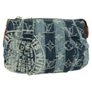 LOUIS VUITTON Monogram Denim Trousse Leie Pouch Blue M95335 LV Auth 175930SAV-1