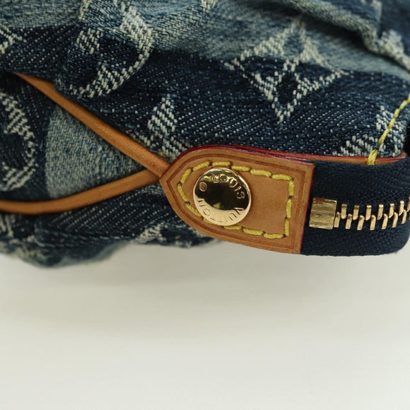 LOUIS VUITTON Monogram Denim Trousse Leie Pouch Blue M95335 LV Auth 175930SAV