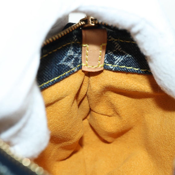 LOUIS VUITTON Monogram Denim Trousse Leie Pouch Blue M95335 LV Auth 175930SAV