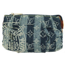 LOUIS VUITTON Monogram Denim Trousse Leie Pouch Blue M95335 LV Auth 175930SAV-13