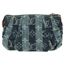 LOUIS VUITTON Monogram Denim Trousse Leie Pouch Blue M95335 LV Auth 175930SAV-2