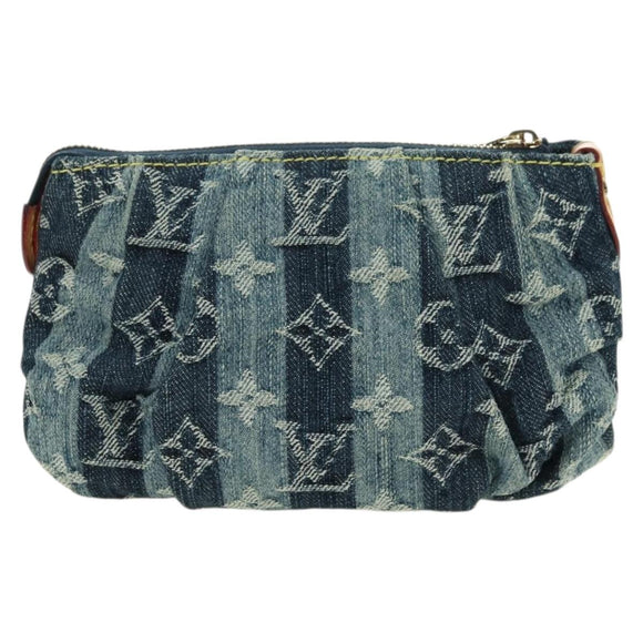 LOUIS VUITTON Monogram Denim Trousse Leie Pouch Blue M95335 LV Auth 175930SAV