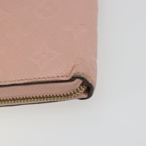 LOUIS VUITTON Monogram Empreinte Zippy Wallet Pink M64090 LV Auth 175932A