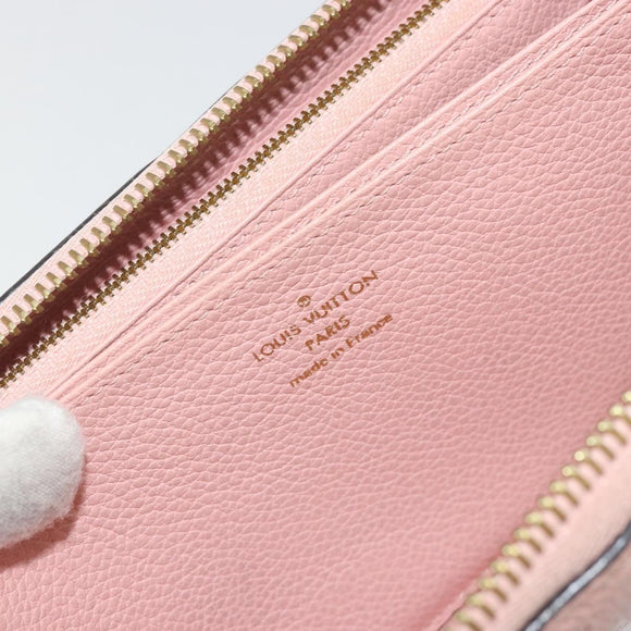 LOUIS VUITTON Monogram Empreinte Zippy Wallet Pink M64090 LV Auth 175932A