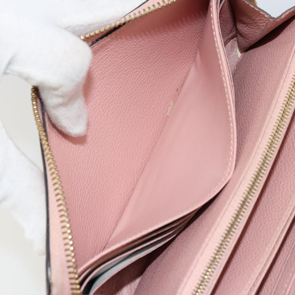 LOUIS VUITTON Monogram Empreinte Zippy Wallet Pink M64090 LV Auth 175932A