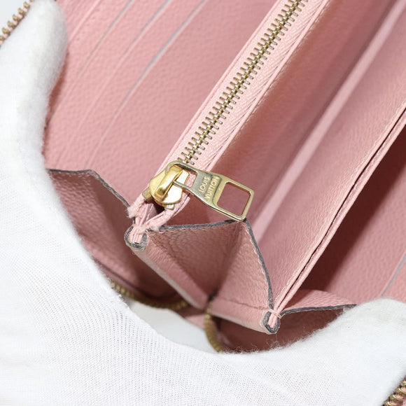 LOUIS VUITTON Monogram Empreinte Zippy Wallet Pink M64090 LV Auth 175932A