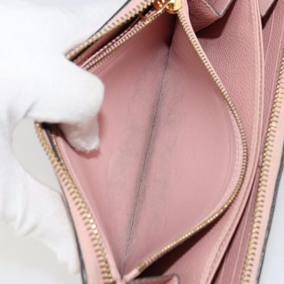 LOUIS VUITTON Monogram Empreinte Zippy Wallet Pink M64090 LV Auth 175932A