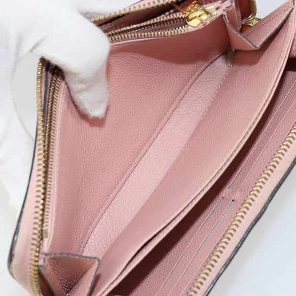 LOUIS VUITTON Monogram Empreinte Zippy Wallet Pink M64090 LV Auth 175932A