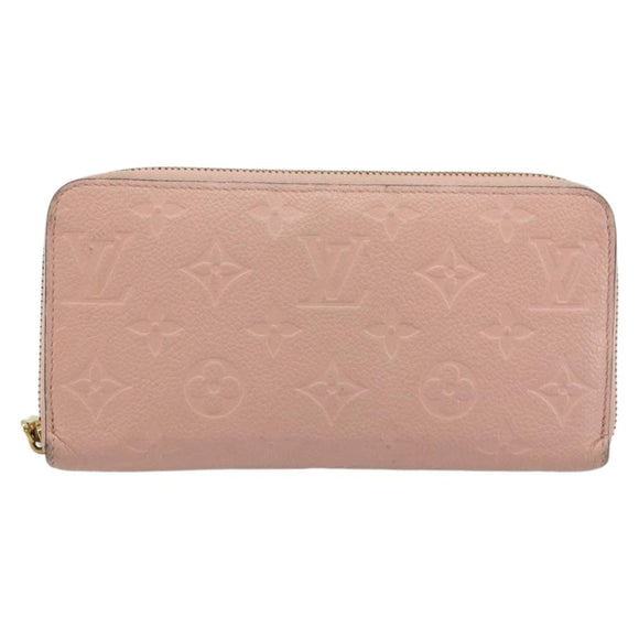 LOUIS VUITTON Monogram Empreinte Zippy Wallet Pink M64090 LV Auth 175932A