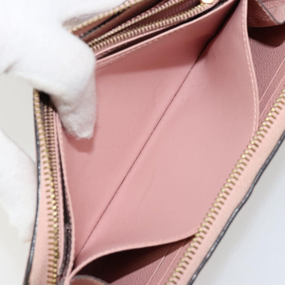 LOUIS VUITTON Monogram Empreinte Zippy Wallet Pink M64090 LV Auth 175932A