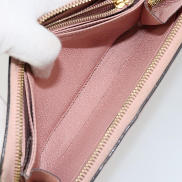 LOUIS VUITTON Monogram Empreinte Zippy Wallet Pink M64090 LV Auth 175932A