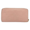 LOUIS VUITTON Monogram Empreinte Zippy Wallet Pink M64090 LV Auth 175932A-2