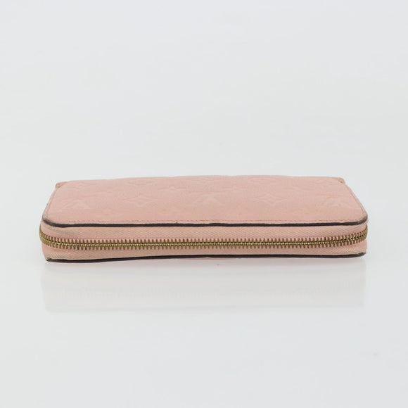 LOUIS VUITTON Monogram Empreinte Zippy Wallet Pink M64090 LV Auth 175932A