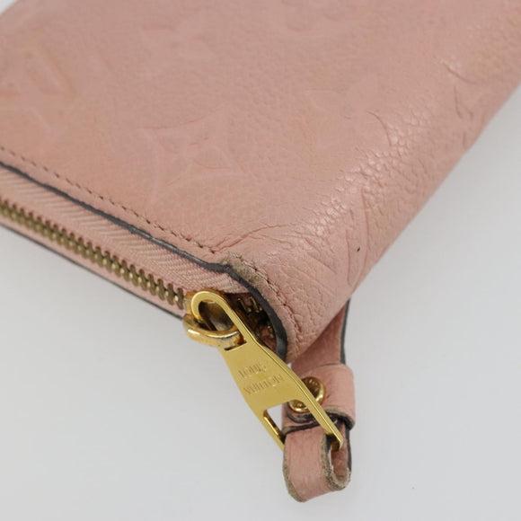 LOUIS VUITTON Monogram Empreinte Zippy Wallet Pink M64090 LV Auth 175932A