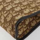 Christian Dior Trotter Canvas Clutch Bag Beige Auth 175934-15