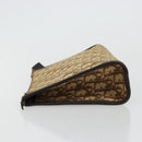 Christian Dior Trotter Canvas Clutch Bag Beige Auth 175934-4