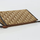 Christian Dior Trotter Canvas Clutch Bag Beige Auth 175934-5