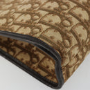 Christian Dior Trotter Canvas Clutch Bag Beige Auth 175934-14