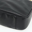 GUCCI Bamboo Shoulder Bag Leather 2way Black Gold Auth 175954-10