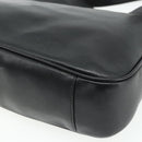 GUCCI Bamboo Shoulder Bag Leather 2way Black Gold Auth 175954-16