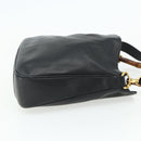 GUCCI Bamboo Shoulder Bag Leather 2way Black Gold Auth 175954-4