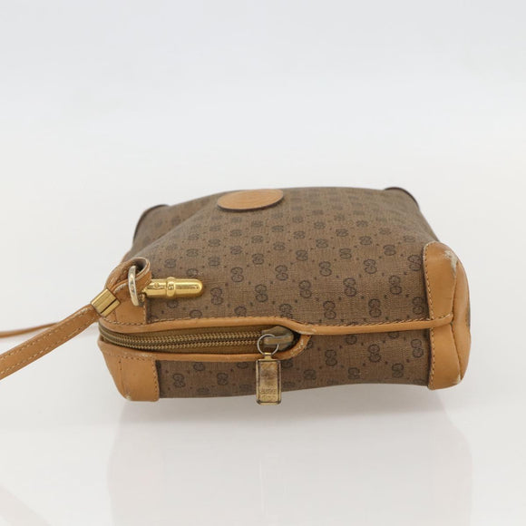 GUCCI Micro GG Supreme Shoulder Bag PVC Beige Gold 001 115 4916 Auth 175955