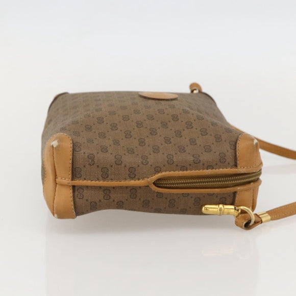 GUCCI Micro GG Supreme Shoulder Bag PVC Beige Gold 001 115 4916 Auth 175955