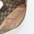GUCCI GG Supreme Web Sherry Line Shoulder Bag PVC Beige Gold Auth 175956-22