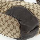 GUCCI GG Canvas Histeria Tote Bag Beige Gold 211954 Auth 175958-10