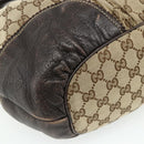GUCCI GG Canvas Histeria Tote Bag Beige Gold 211954 Auth 175958-11